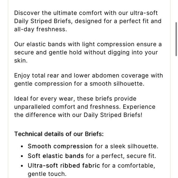 Curveez Women's Daily Striped Smoothing Briefs Light Compression Black XL NWT - Picture 4 of 12